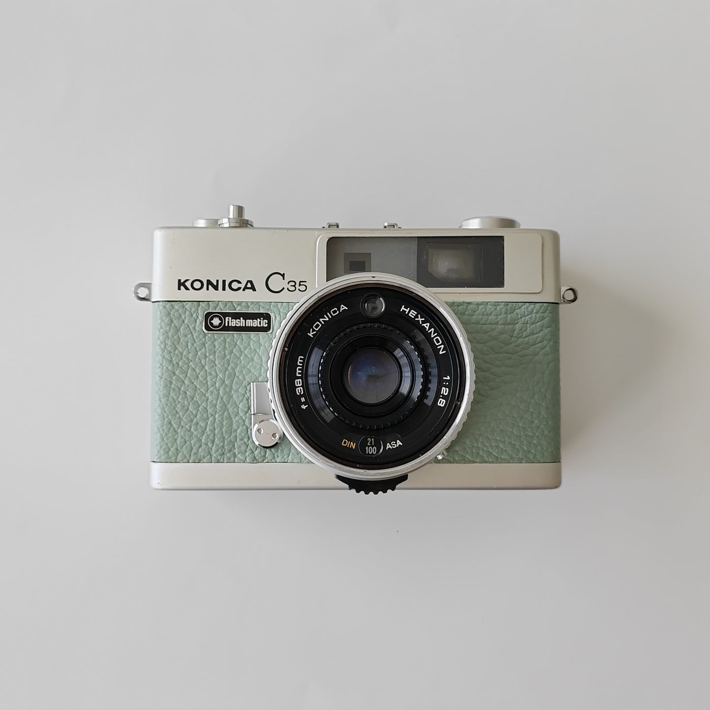 Vintage 35mm Film Camera KONICA C35 | Mint Green