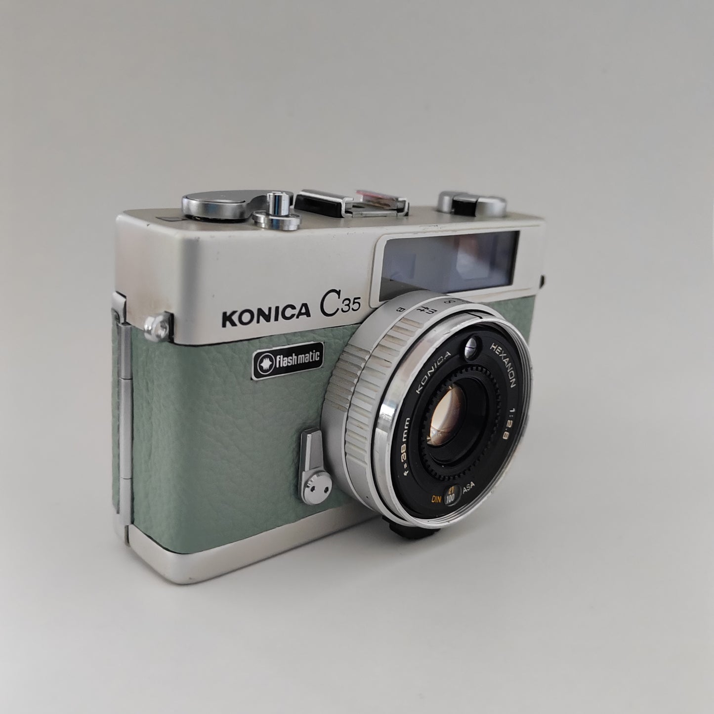 Vintage 35mm Film Camera KONICA C35 | Mint Green