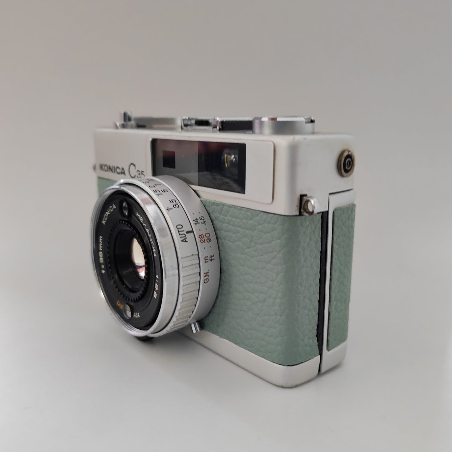 Vintage 35mm Film Camera KONICA C35 | Mint Green