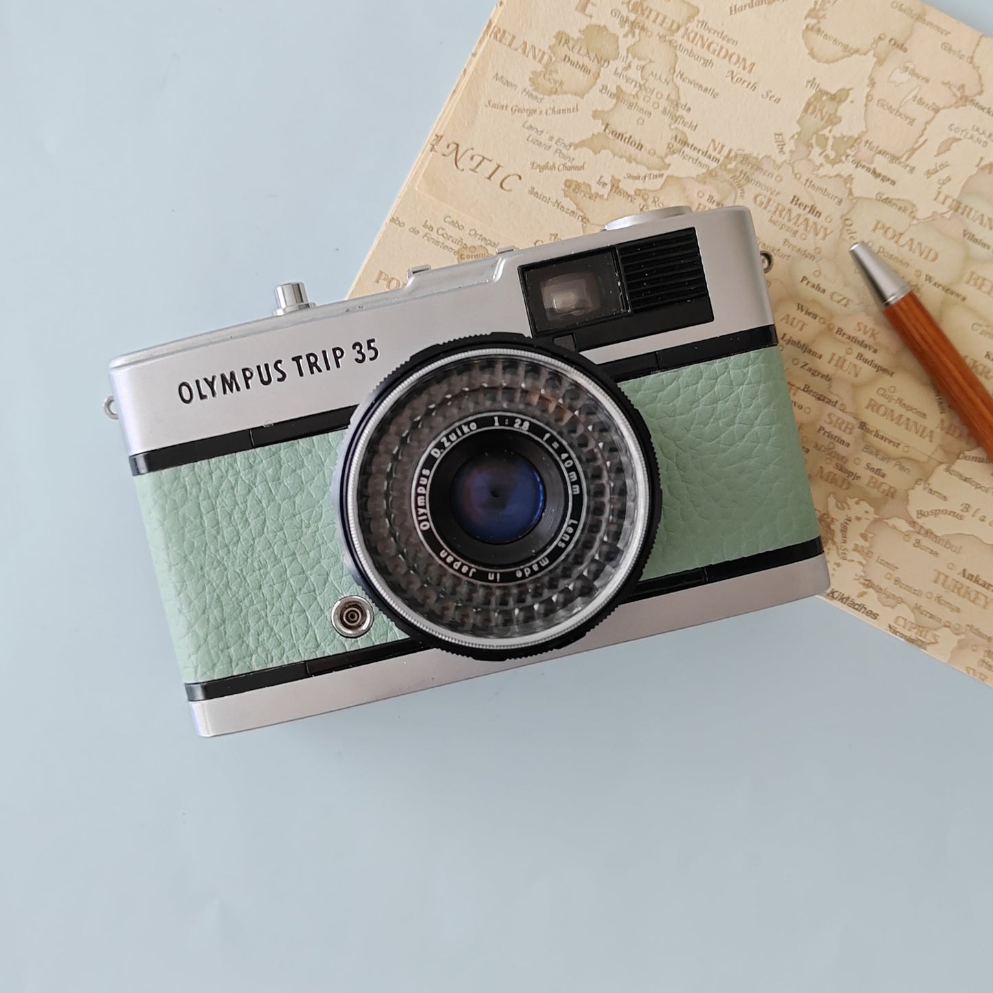 Vintage 35mm Film Camera Olympus Trip 35 35mm | Water Green