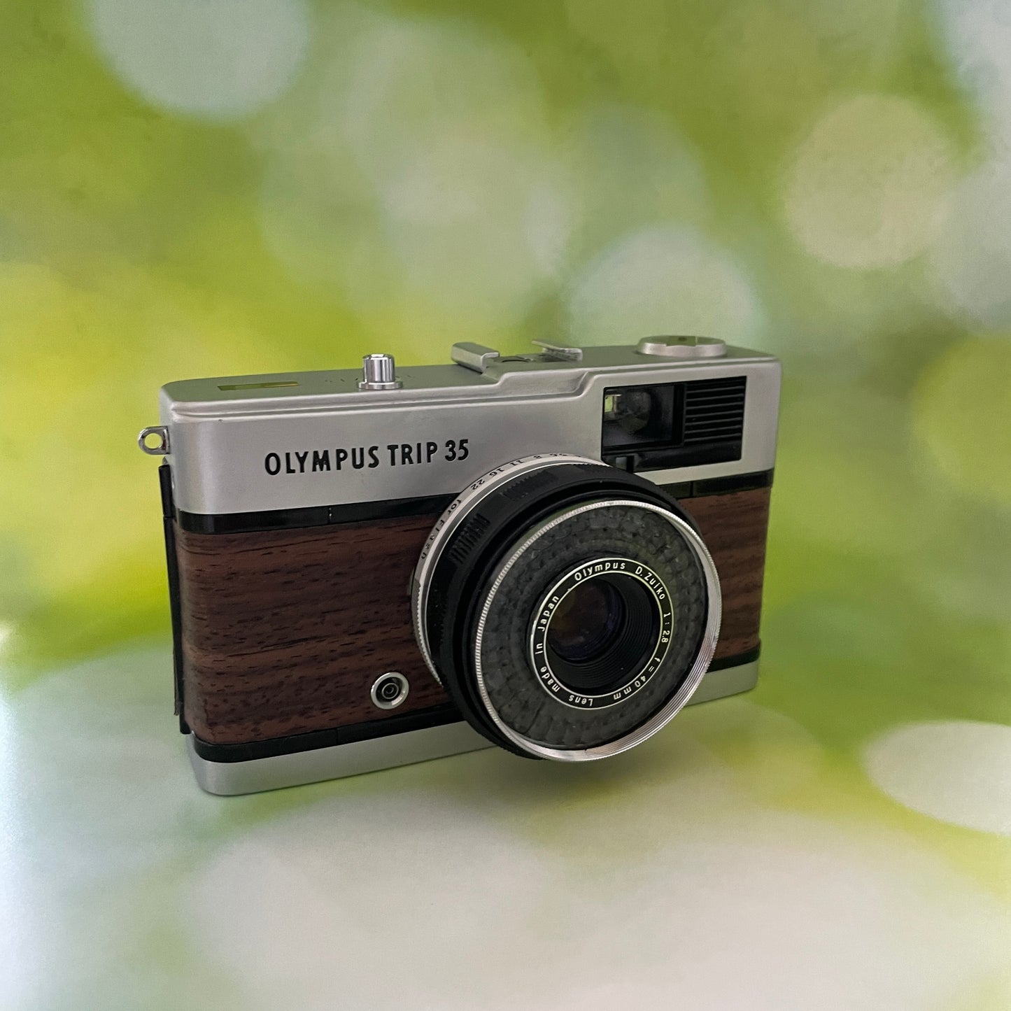 Vintage Film Camera Olympus Trip 35 35mm | Rosewood veneer