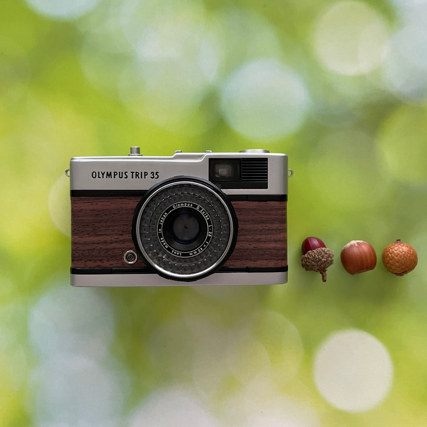 Vintage Film Camera Olympus Trip 35 35mm | Rosewood veneer