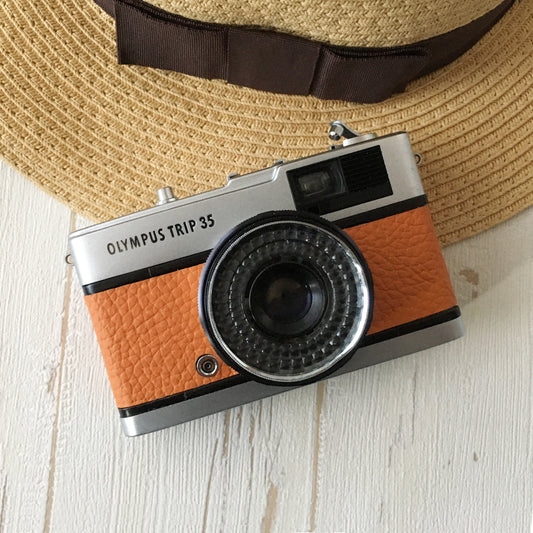 Olympus Trip 35 Vintage 35mm Film Camera | Apricot Orange