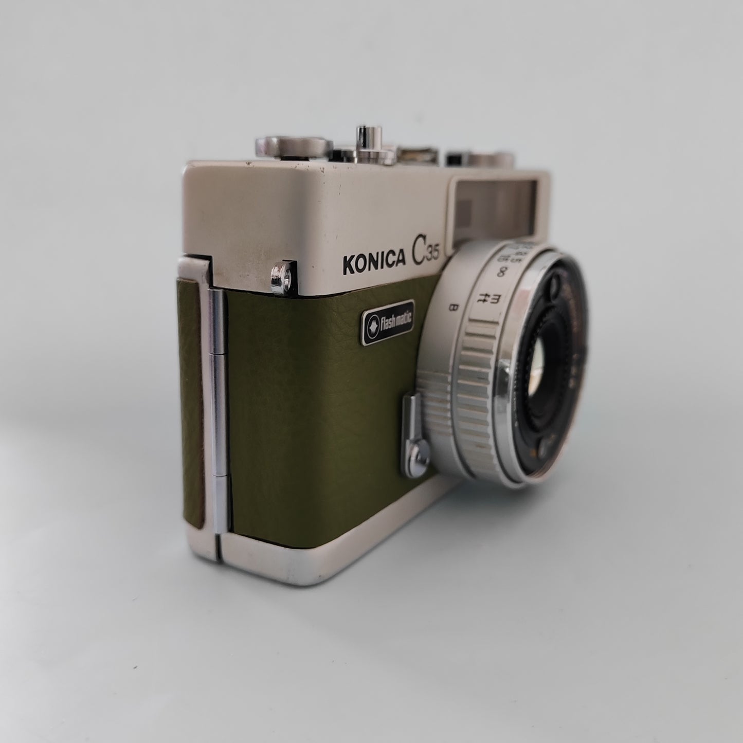 Vintage 35mm Film Camera KONICA C35 | Matcha Green Leather