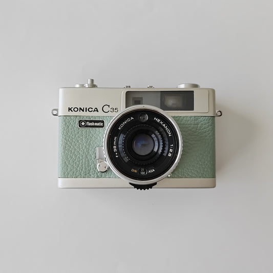 Vintage 35mm Film Camera KONICA C35 | Mint Green