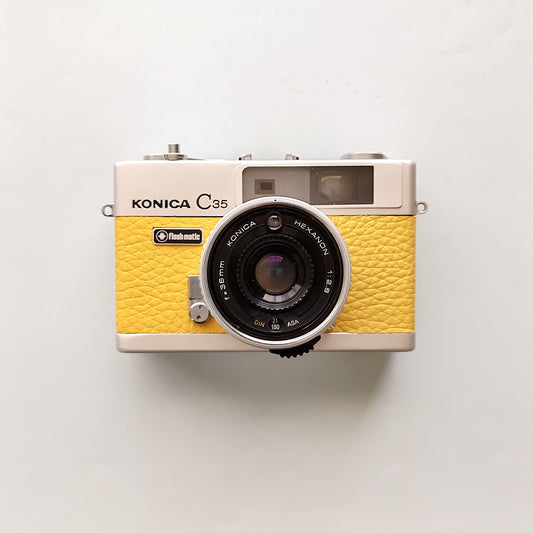 Vintage 35mm Film Camera KONICA C35 | Lemon Yellow