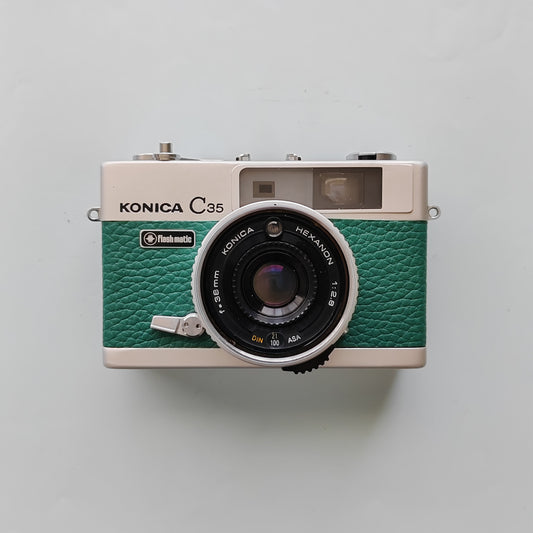 Vintage 35mm Film Camera KONICA C35 | Avocado Green