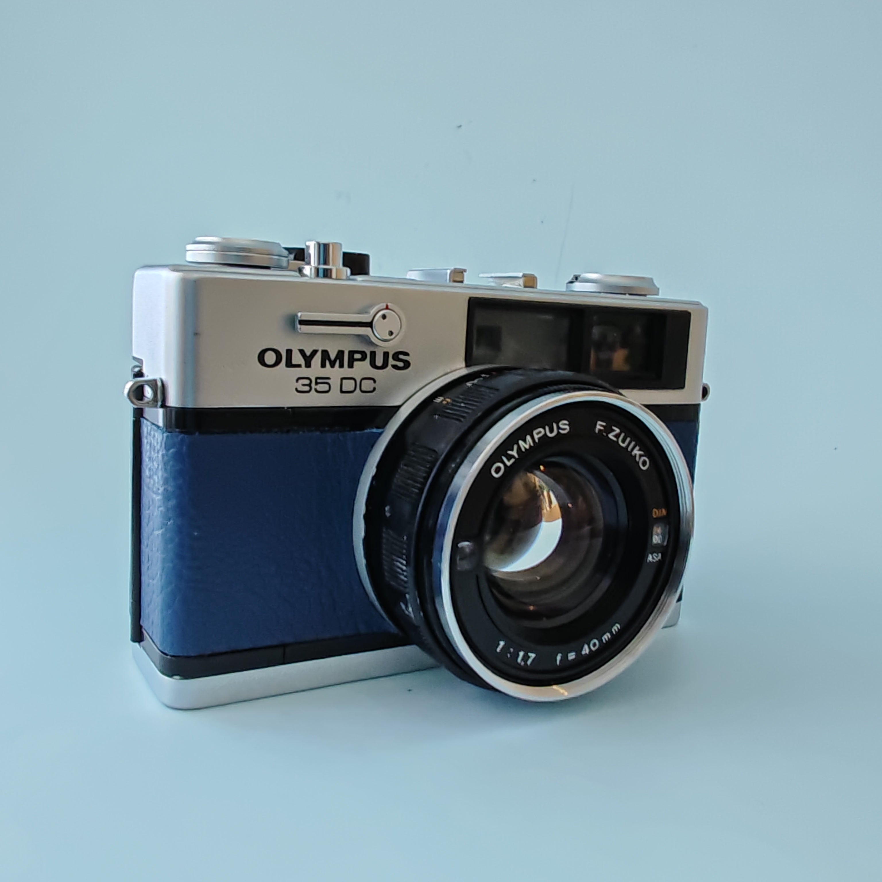 Olympus DC 35 with Deep Navy Leather – Contrail Film Camera