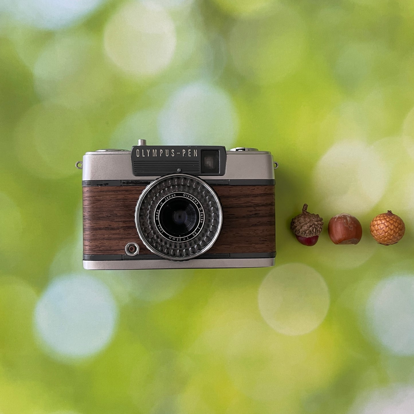 Olympus PEN EE-2 Vintage 35mm Film Camera |  Rosewood veneer