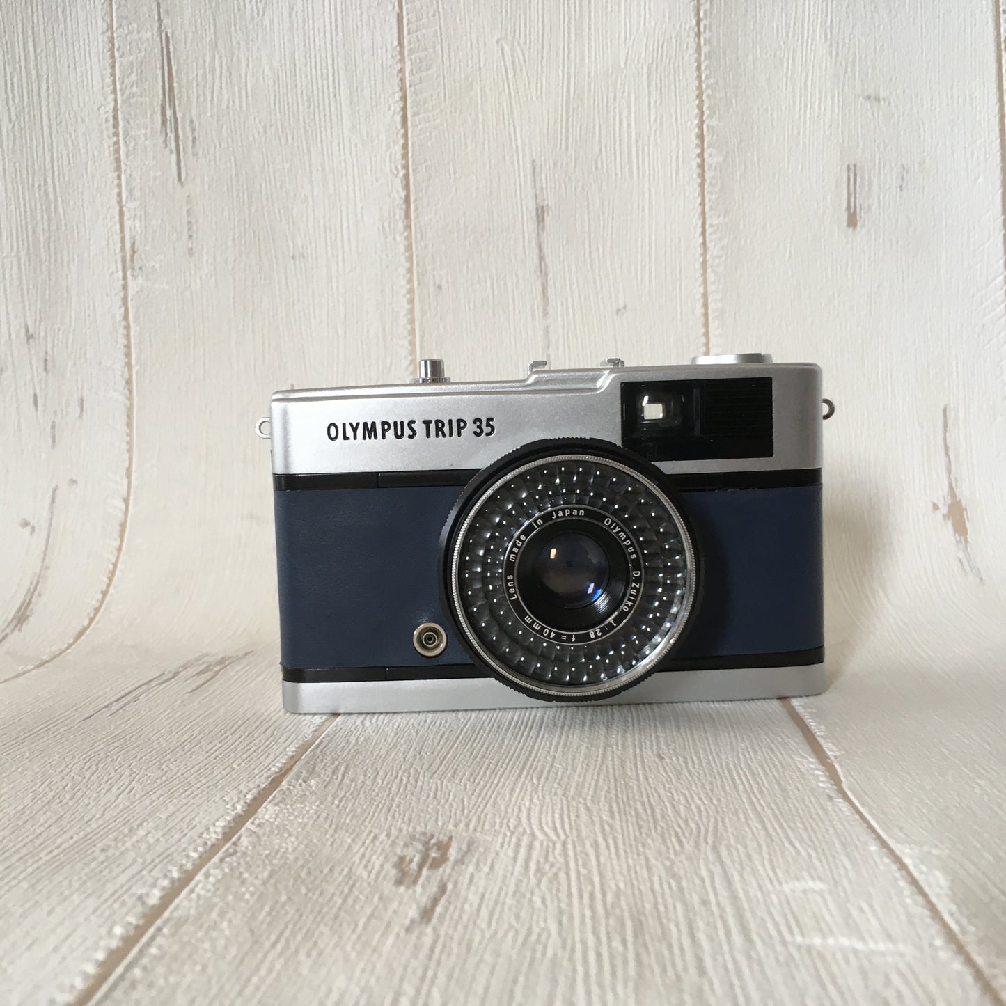 Olympus TRIP35  with midnight blue leather