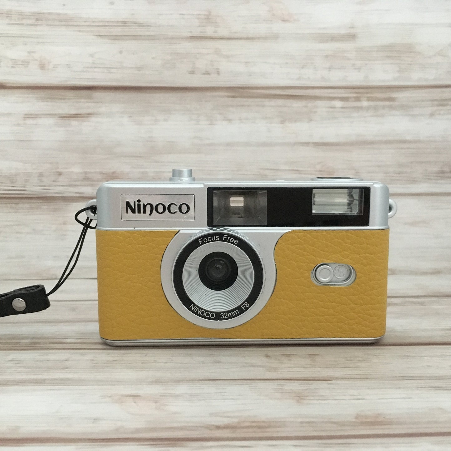 Point & shoot ! Brand new 35mm film camera with mustard yellow leather