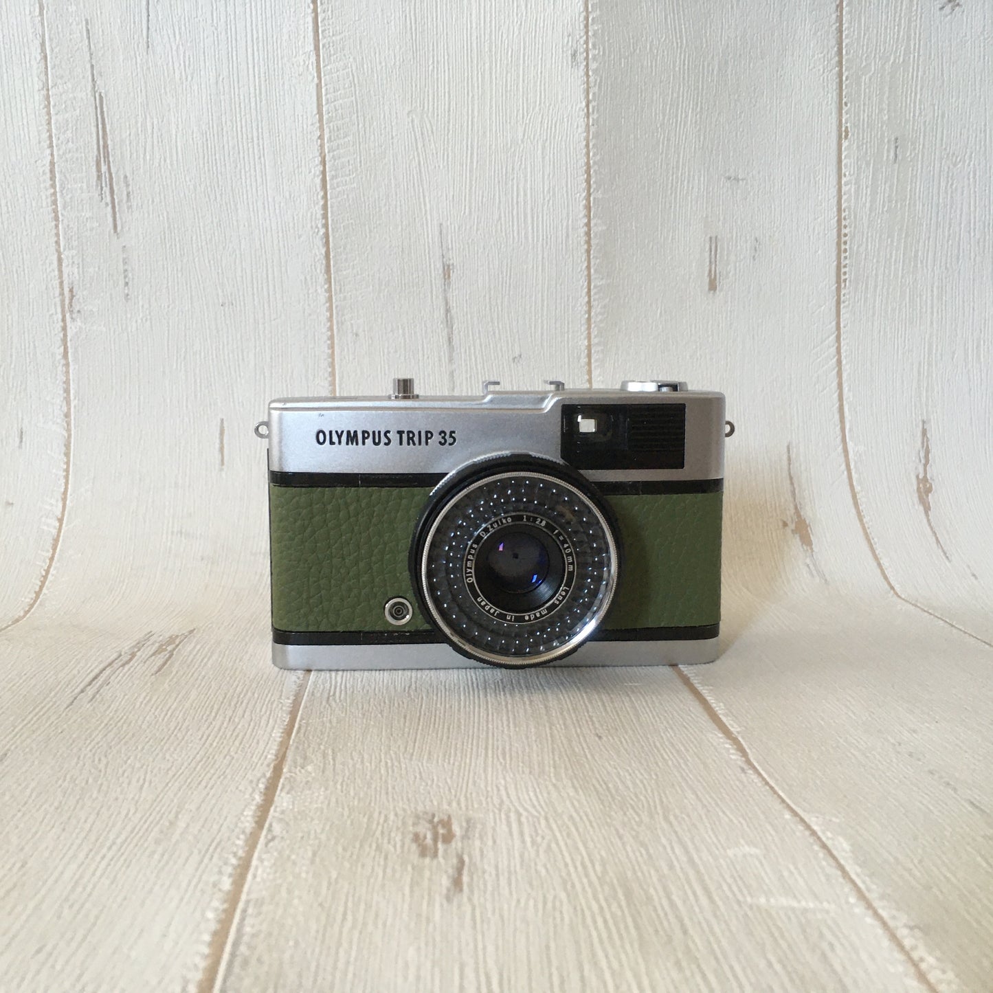 Olympus TRIP35  with matcha green leather