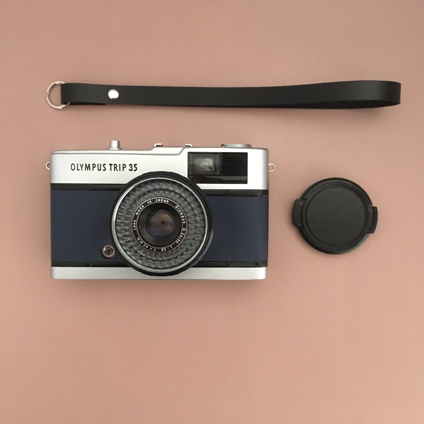 Olympus TRIP35  with midnight blue leather
