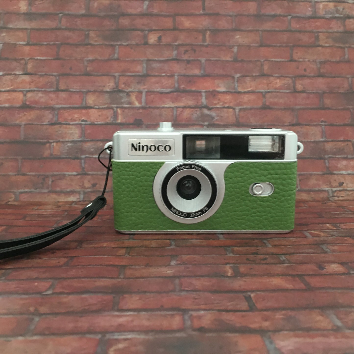Point & shoot ! Brand new 35mm film camera with veggie green leather