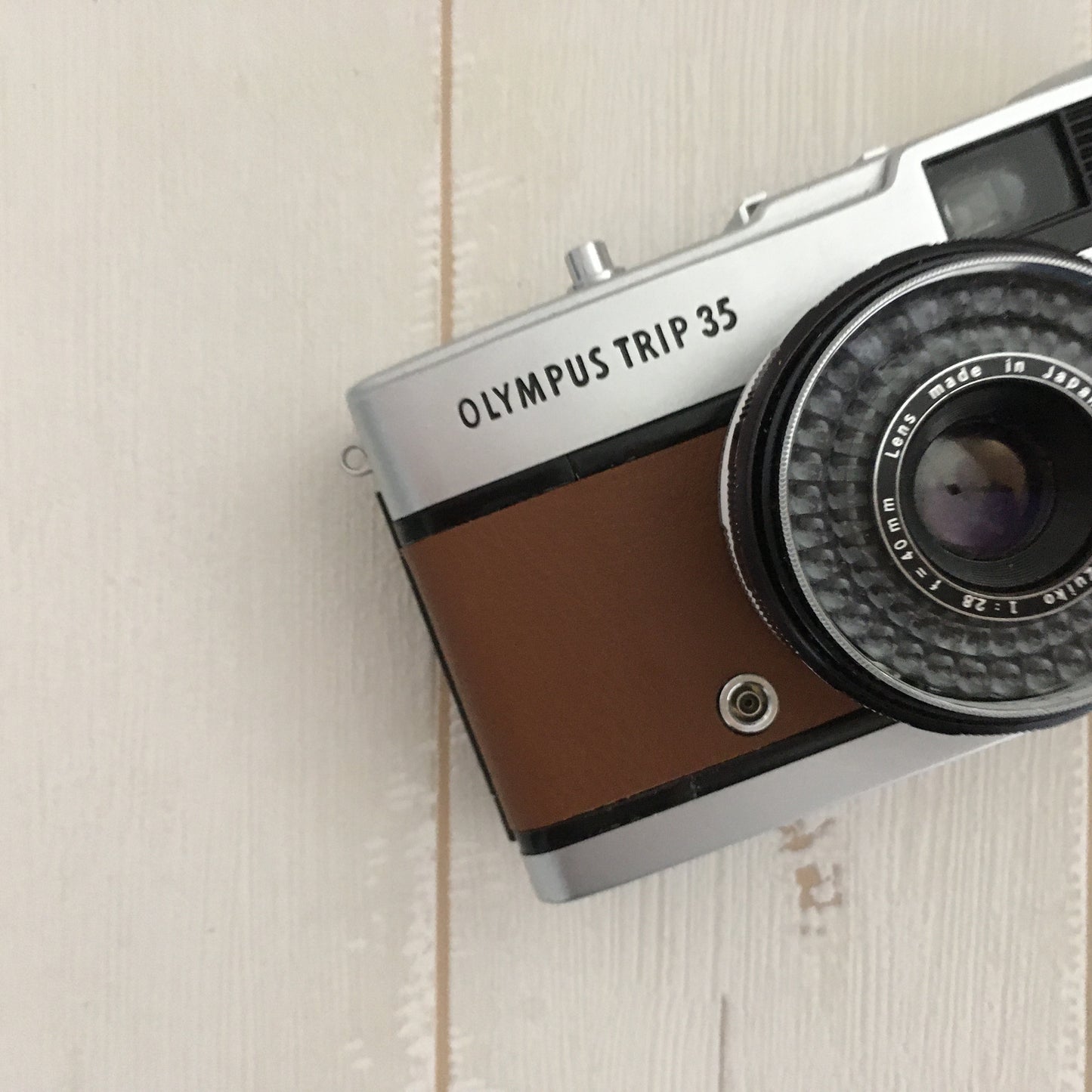 Olympus TRIP35  with chestnut brown leather